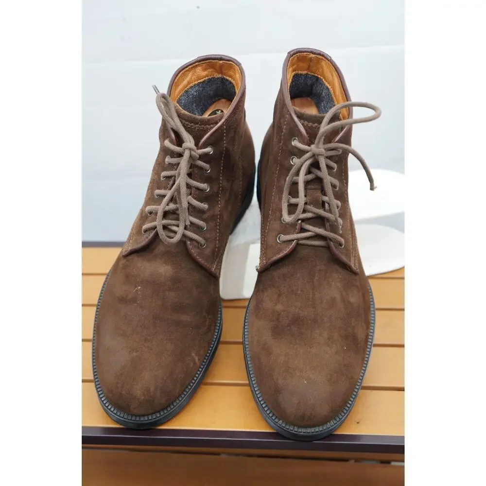 Aquatalia Harvey Waxy Suede Waterproof 6 eye Boots 9.5 EU / 10.5 US ITALY RARE
